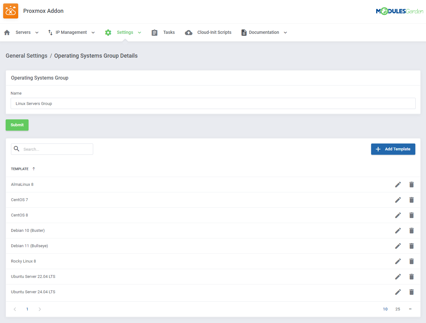 Proxmox VE Cloud VPS For WHMCS: Module Screenshot 56