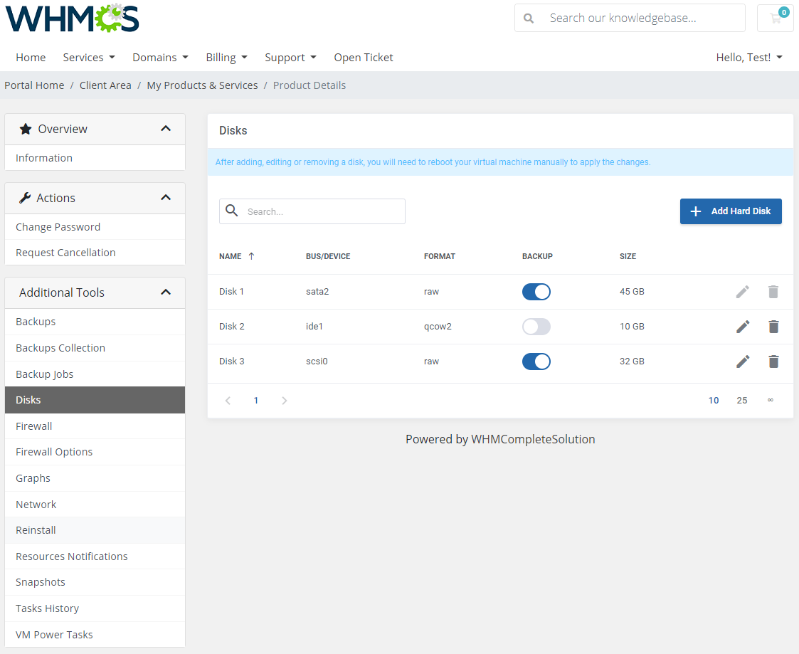 Proxmox VE VPS For WHMCS: Module Screenshot 8