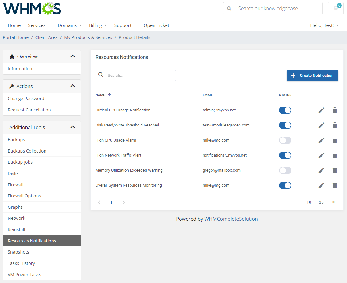 Proxmox VE VPS For WHMCS: Module Screenshot 17