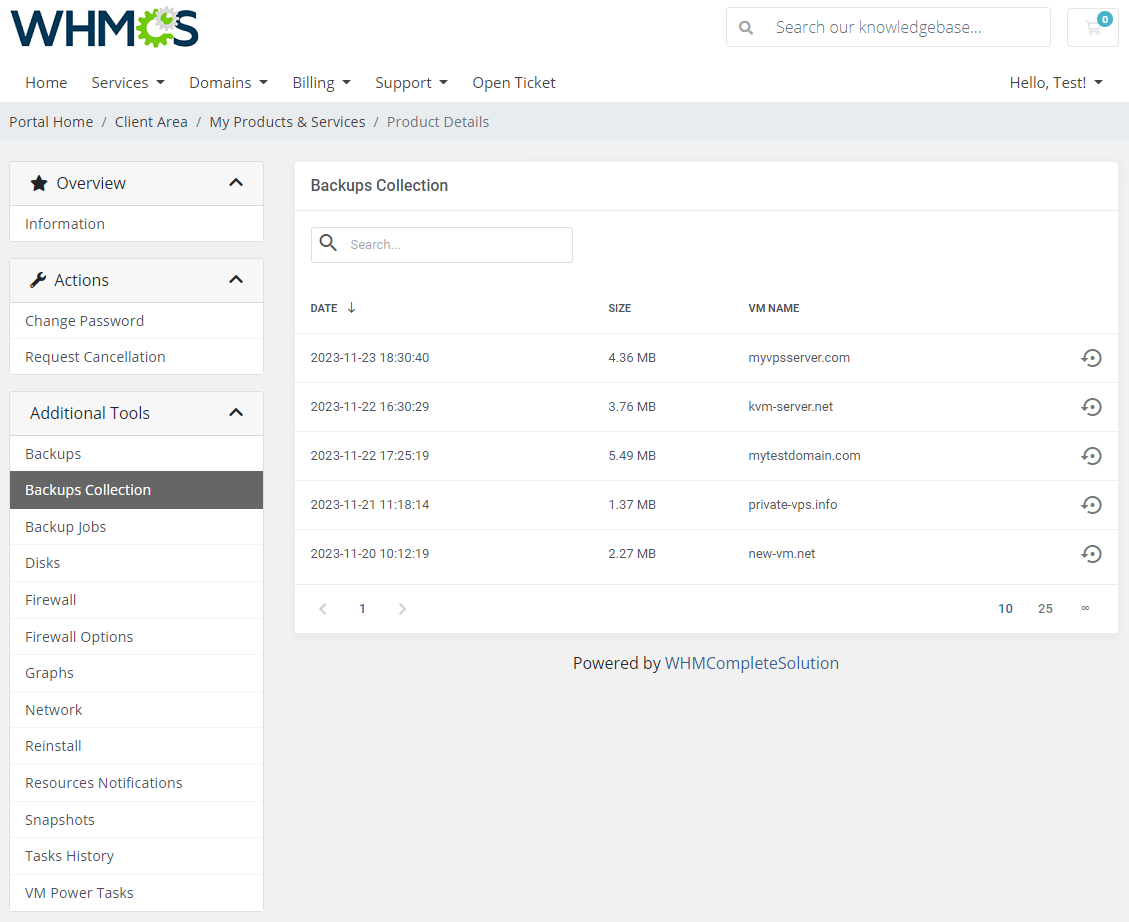Proxmox VE VPS For WHMCS: Module Screenshot 5