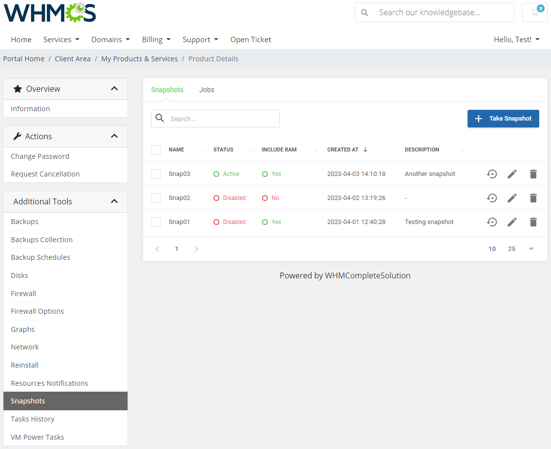Proxmox VE VPS For WHMCS: Module Screenshot 19