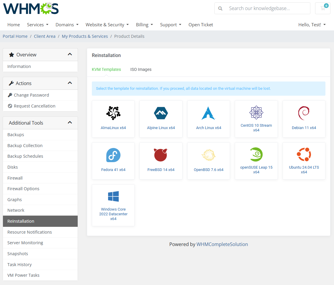 Proxmox VE VPS & Cloud For WHMCS: Module Screenshot 19