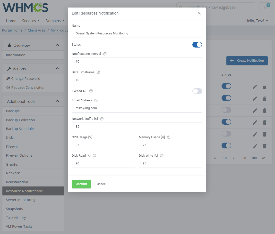 Proxmox VE VPS & Cloud For WHMCS: Module Screenshot 22
