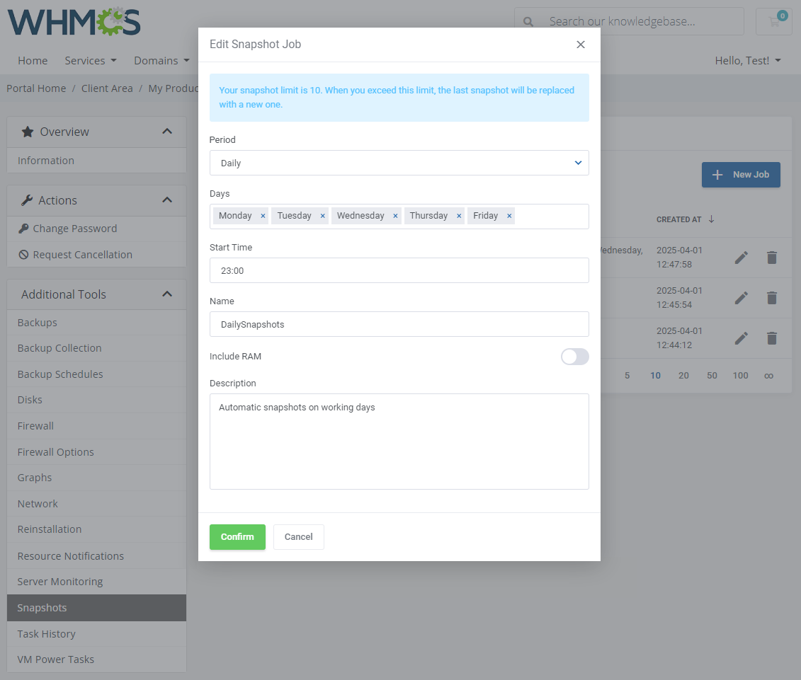 Proxmox VE VPS & Cloud For WHMCS: Module Screenshot 26