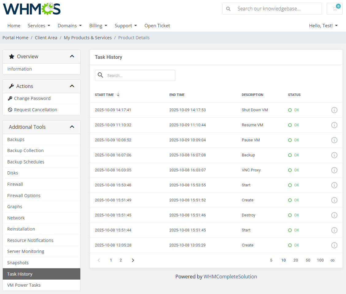 Proxmox VE VPS & Cloud For WHMCS: Module Screenshot 27