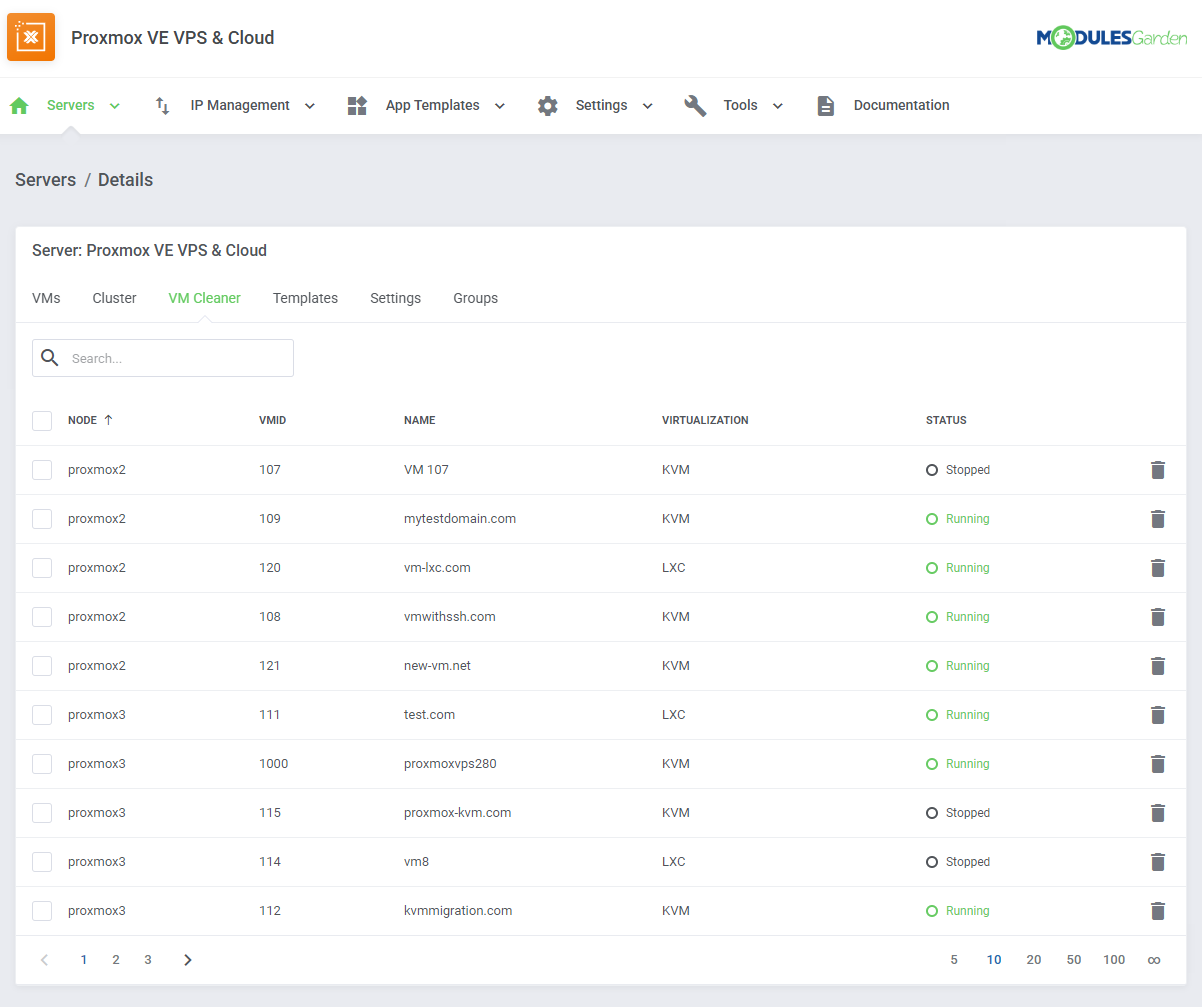 Proxmox VE VPS & Cloud For WHMCS: Module Screenshot 42