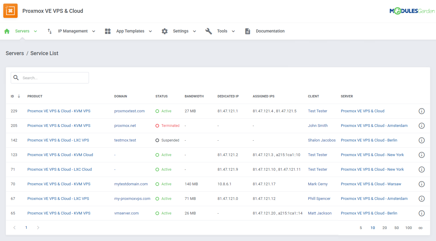 Proxmox VE VPS & Cloud For WHMCS: Module Screenshot 47