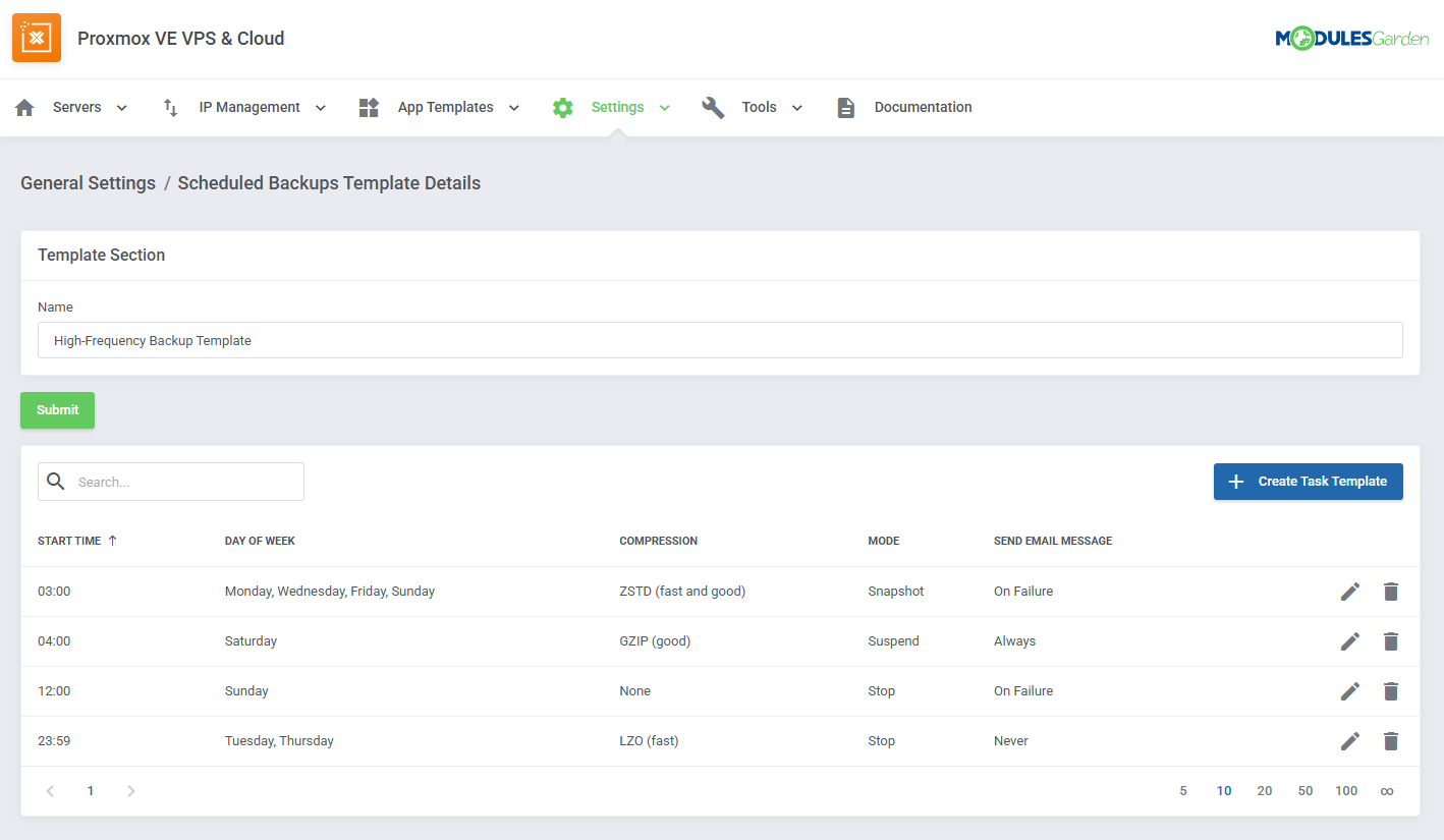 Proxmox VE VPS & Cloud For WHMCS: Module Screenshot 62