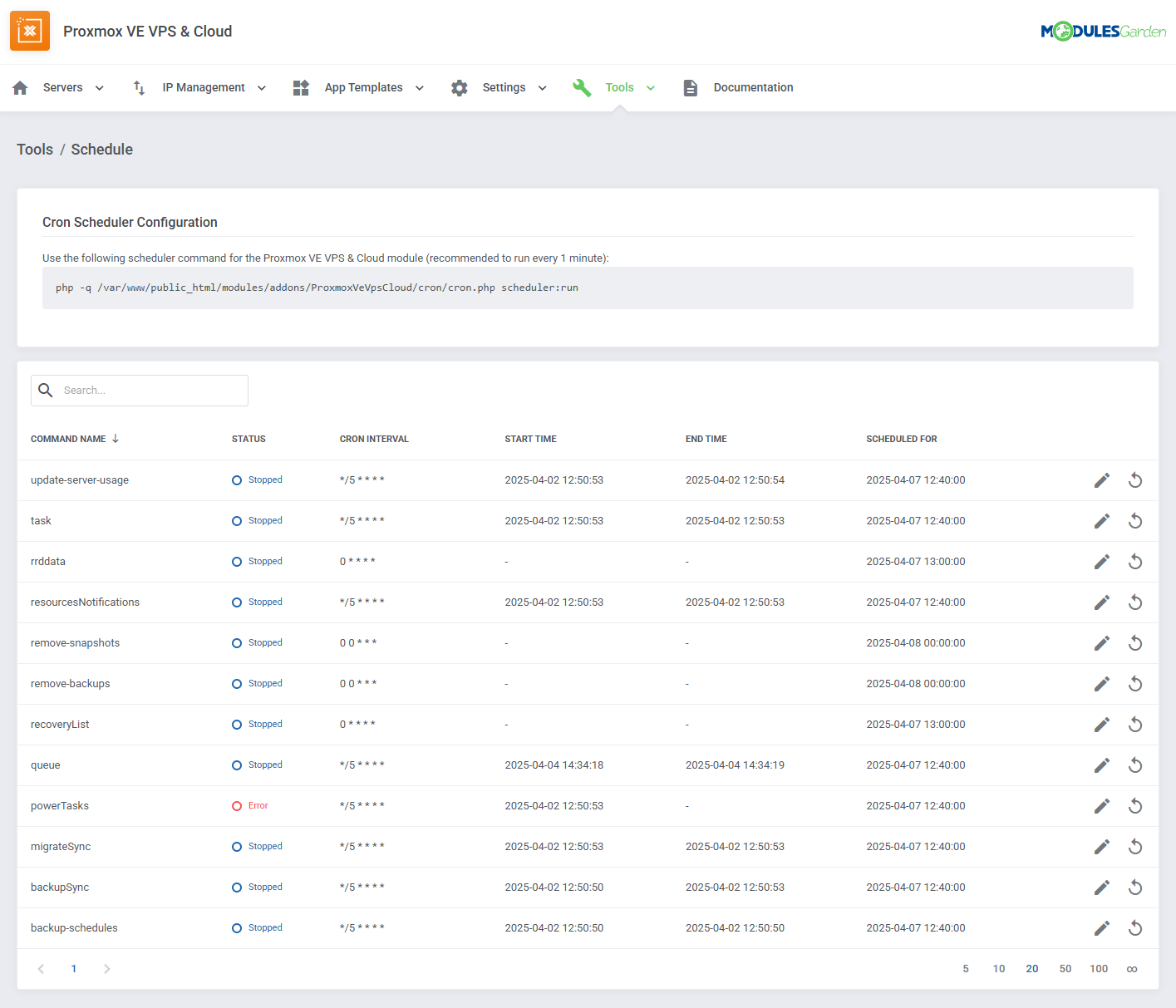 Proxmox VE VPS & Cloud For WHMCS: Module Screenshot 67