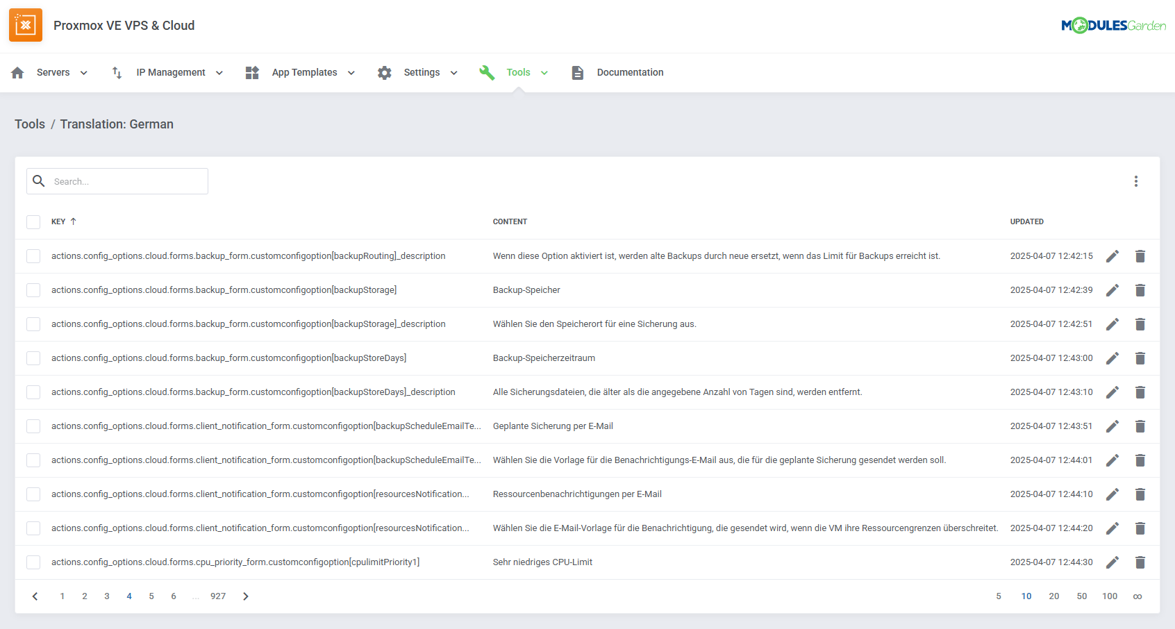 Proxmox VE VPS & Cloud For WHMCS: Module Screenshot 69