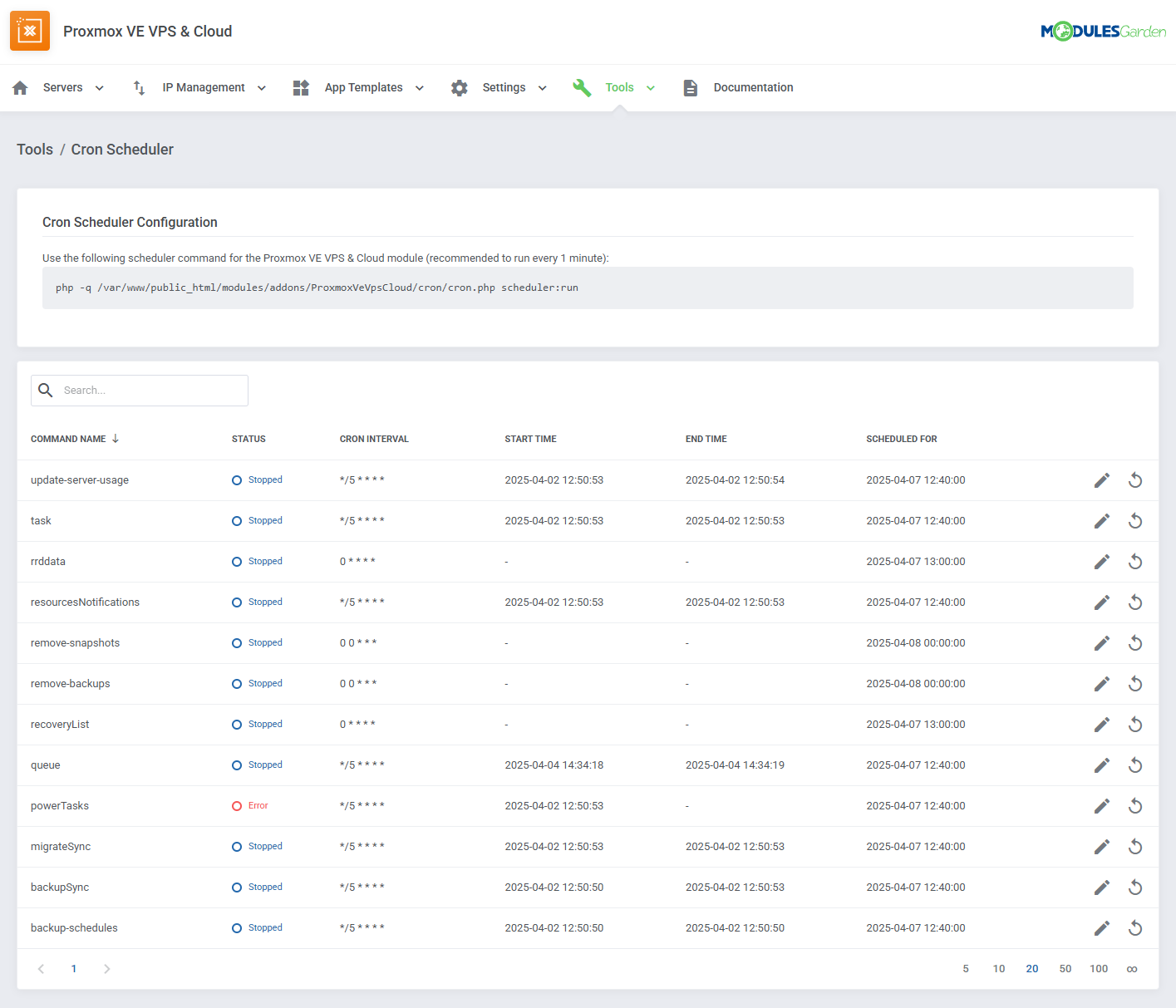 Proxmox VE VPS & Cloud For WHMCS: Module Screenshot 67