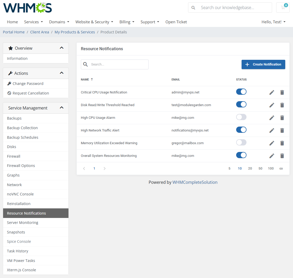 Proxmox VE VPS & Cloud For WHMCS: Module Screenshot 21
