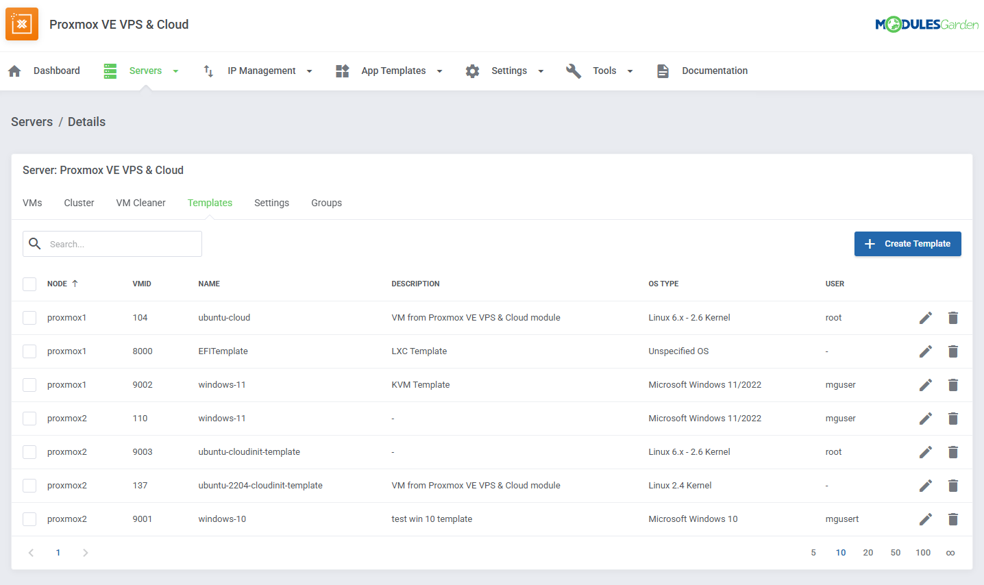Proxmox VE VPS & Cloud For WHMCS: Module Screenshot 44