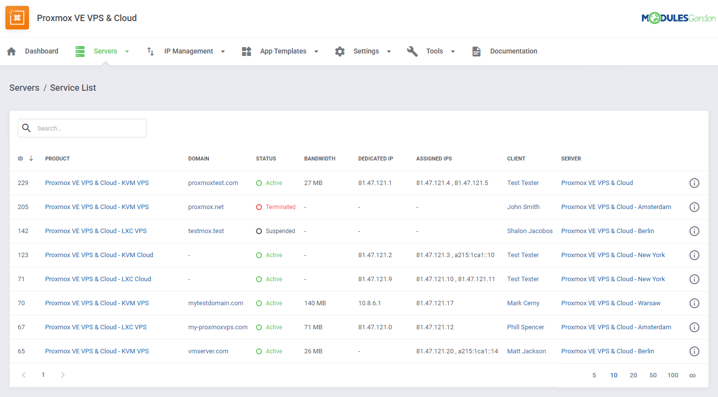 Proxmox VE VPS & Cloud For WHMCS: Module Screenshot 48