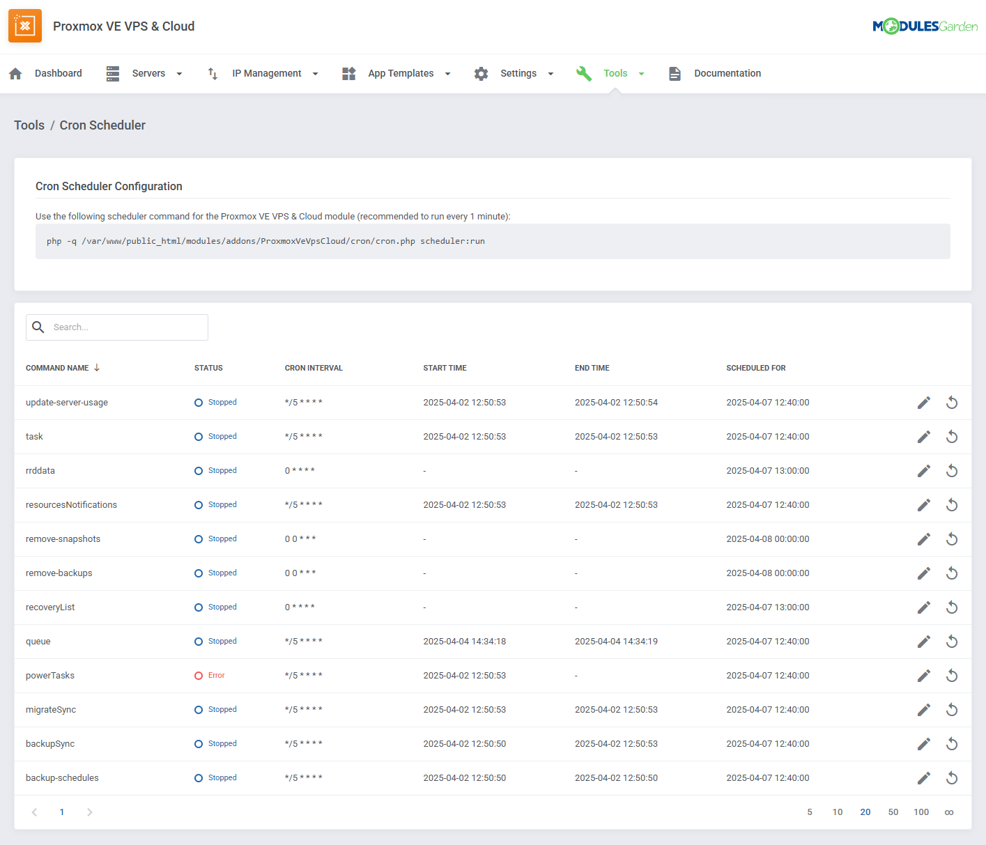 Proxmox VE VPS & Cloud For WHMCS: Module Screenshot 69