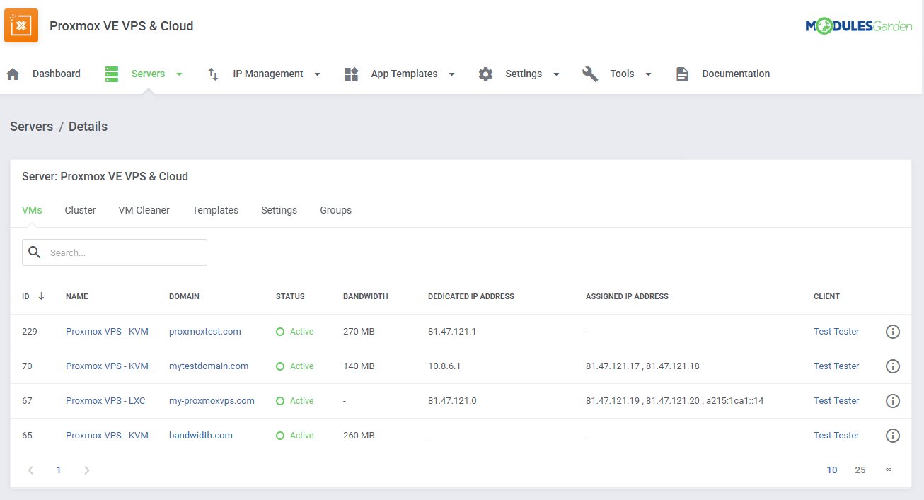Proxmox VE VPS & Cloud For WHMCS: Module Screenshot 37