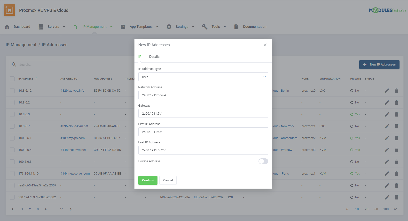 Proxmox VE VPS & Cloud For WHMCS: Module Screenshot 53