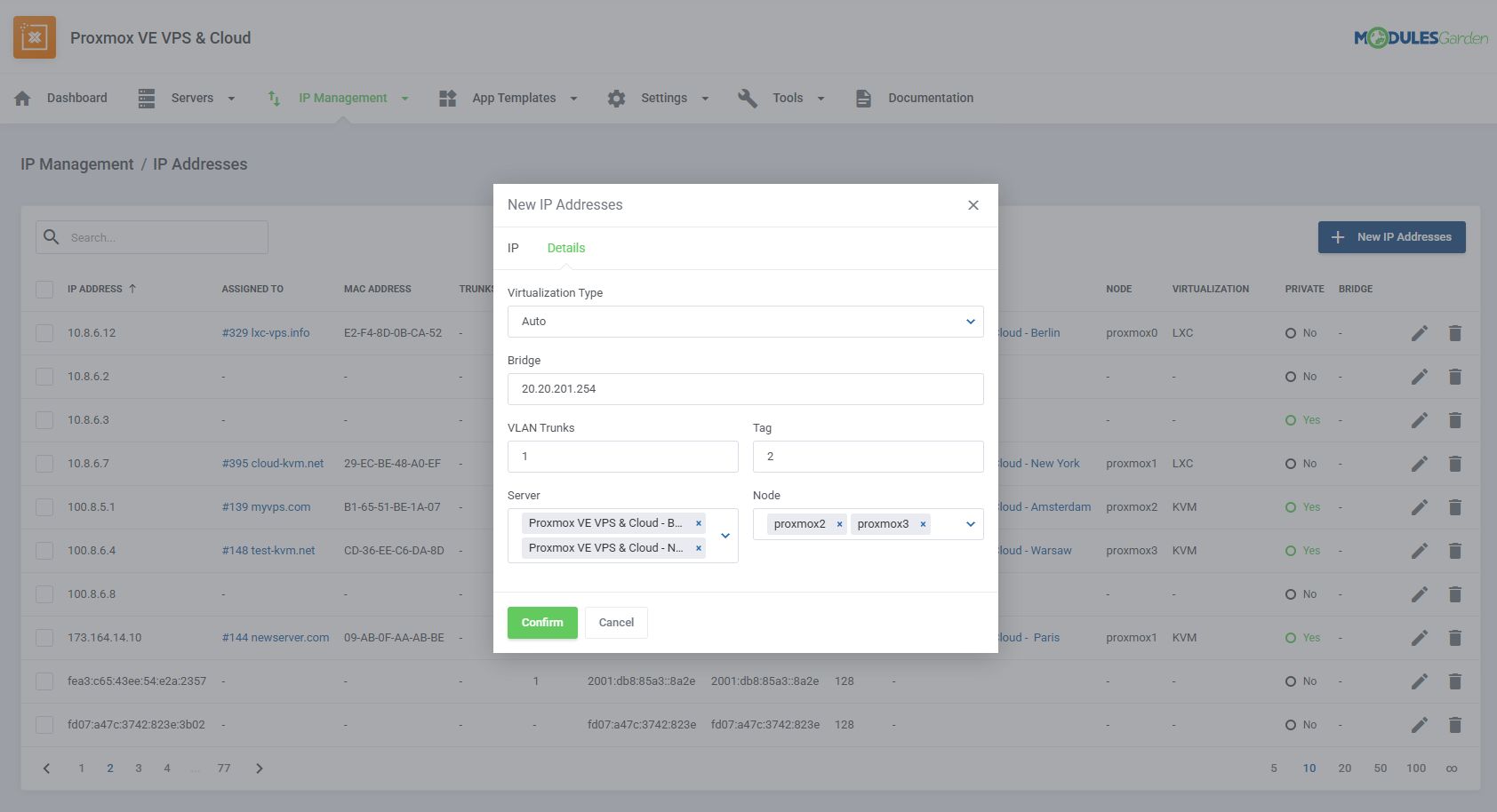 Proxmox VE VPS & Cloud For WHMCS: Module Screenshot 55