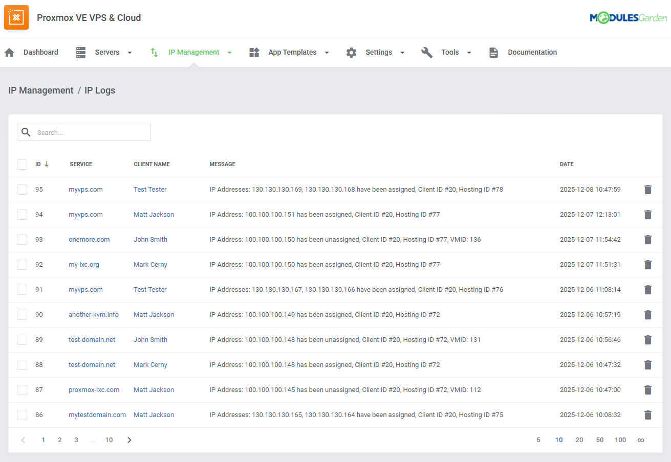 Proxmox VE VPS & Cloud For WHMCS: Module Screenshot 56