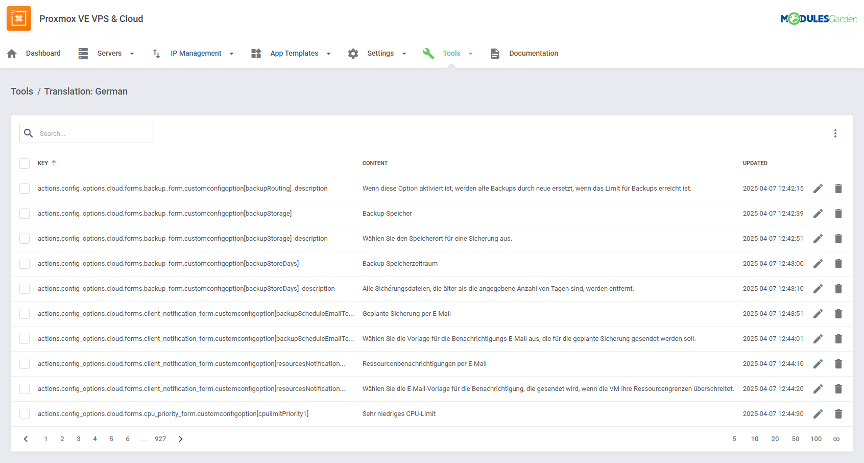 Proxmox VE VPS & Cloud For WHMCS: Module Screenshot 71