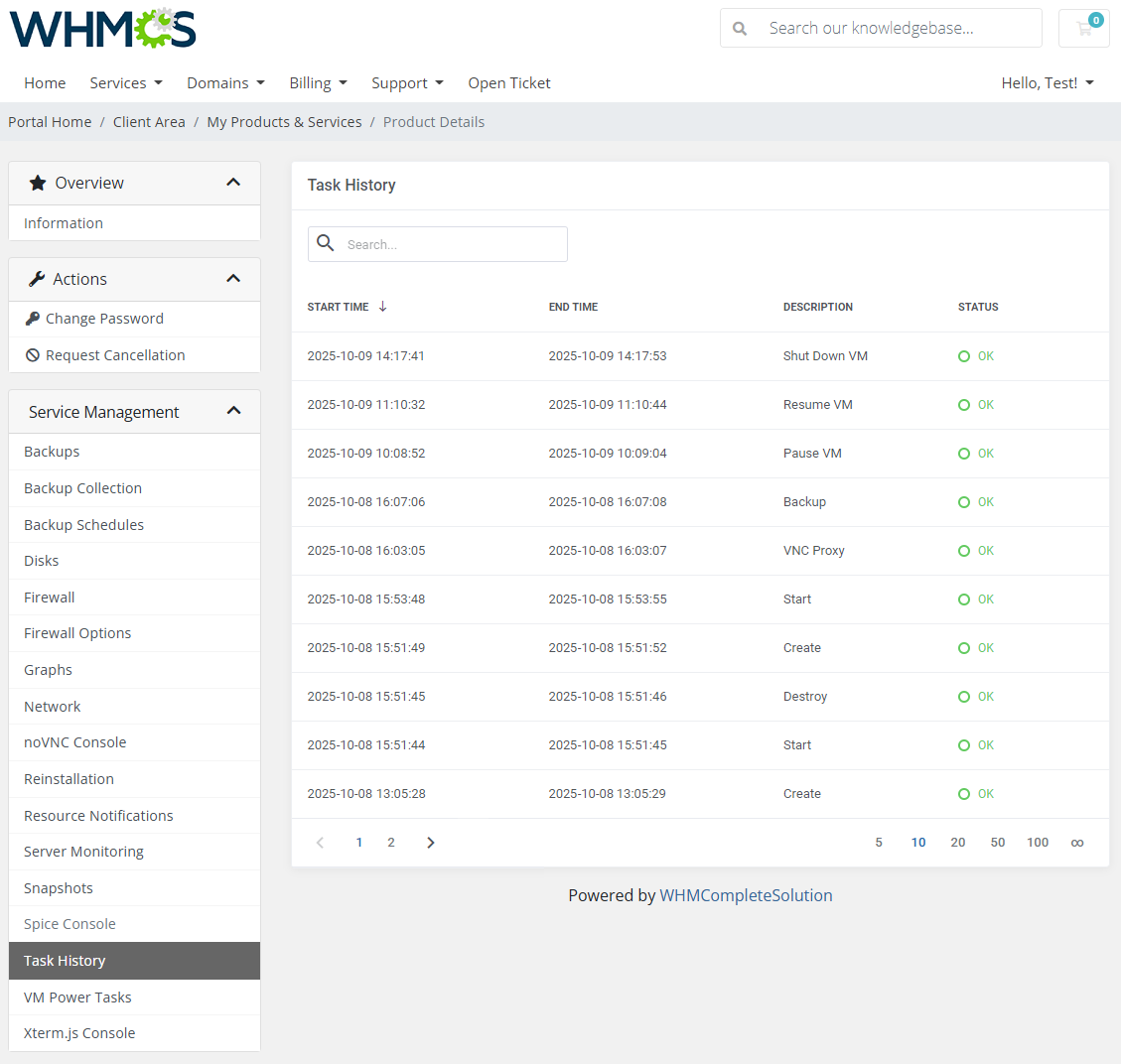 Proxmox VE VPS & Cloud For WHMCS: Module Screenshot 27