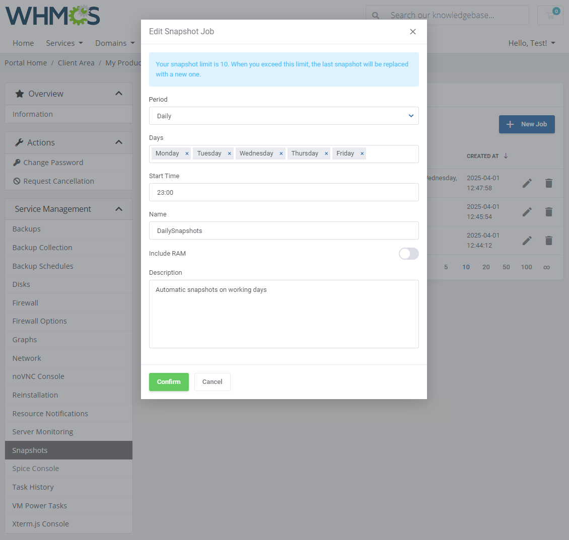 Proxmox VE VPS & Cloud For WHMCS: Module Screenshot 26
