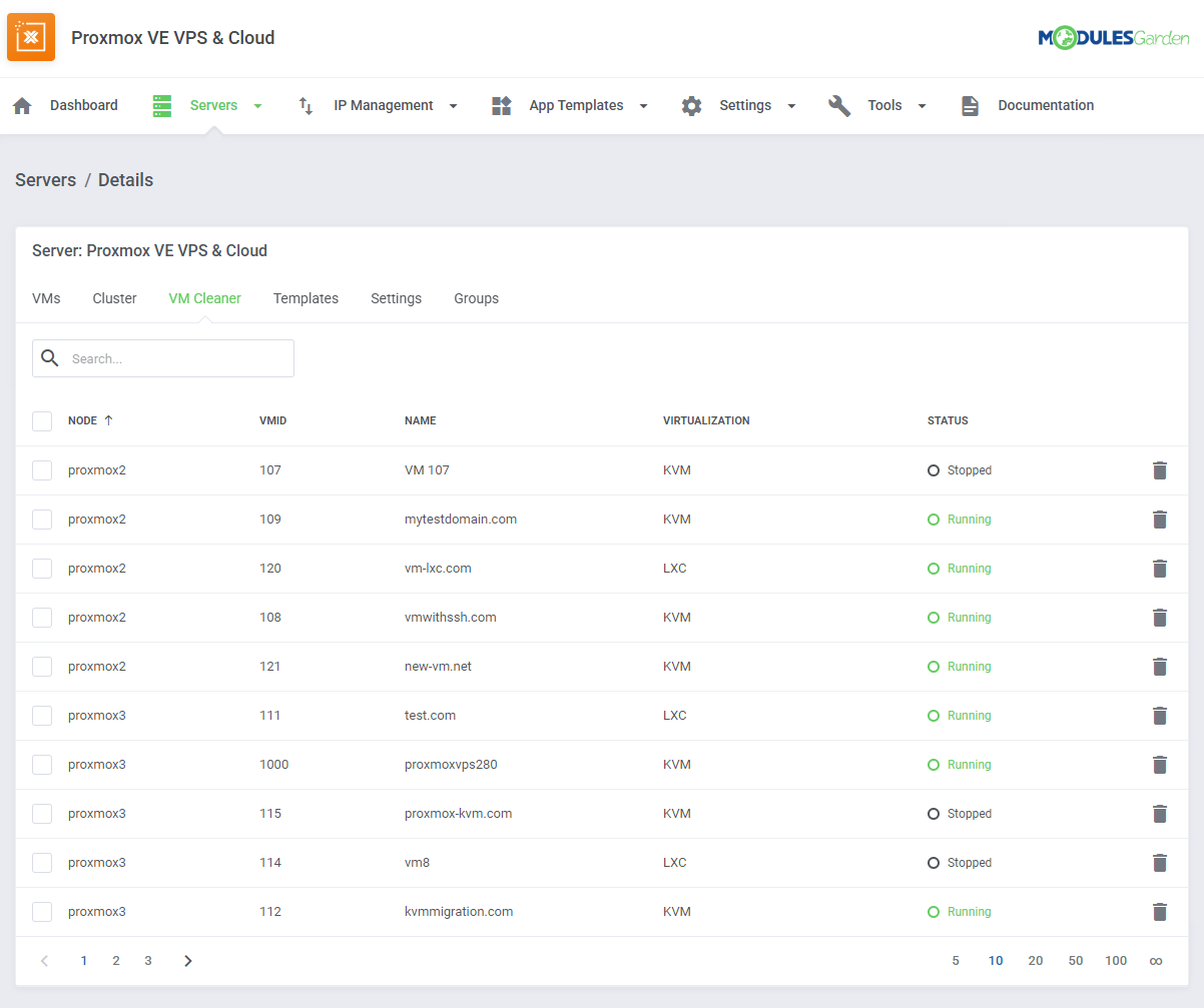 Proxmox VE VPS & Cloud For WHMCS: Module Screenshot 43