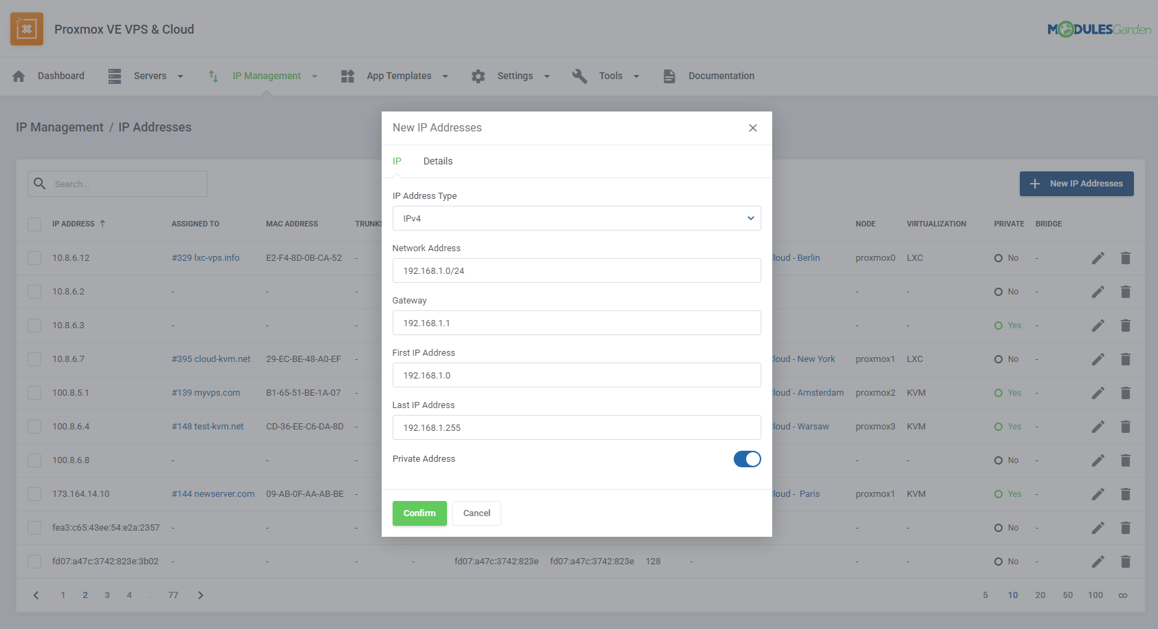 Proxmox VE VPS & Cloud For WHMCS: Module Screenshot 52