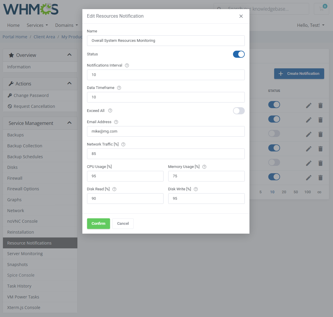 Proxmox VE VPS & Cloud For WHMCS: Module Screenshot 22