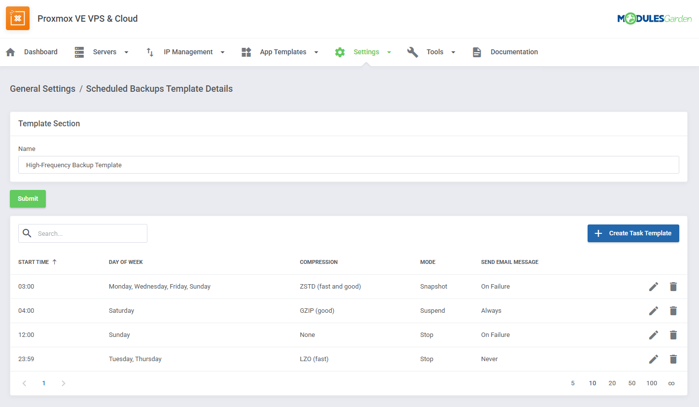 Proxmox VE VPS & Cloud For WHMCS: Module Screenshot 63