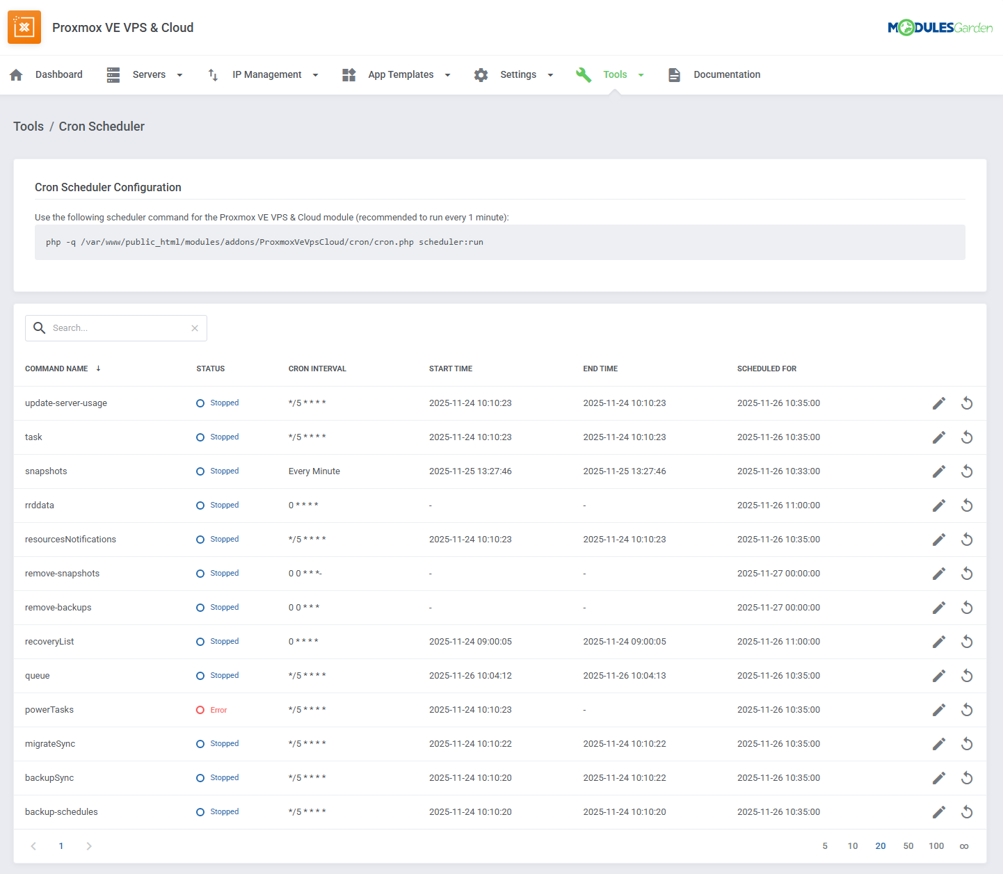 Proxmox VE VPS & Cloud For WHMCS: Module Screenshot 69