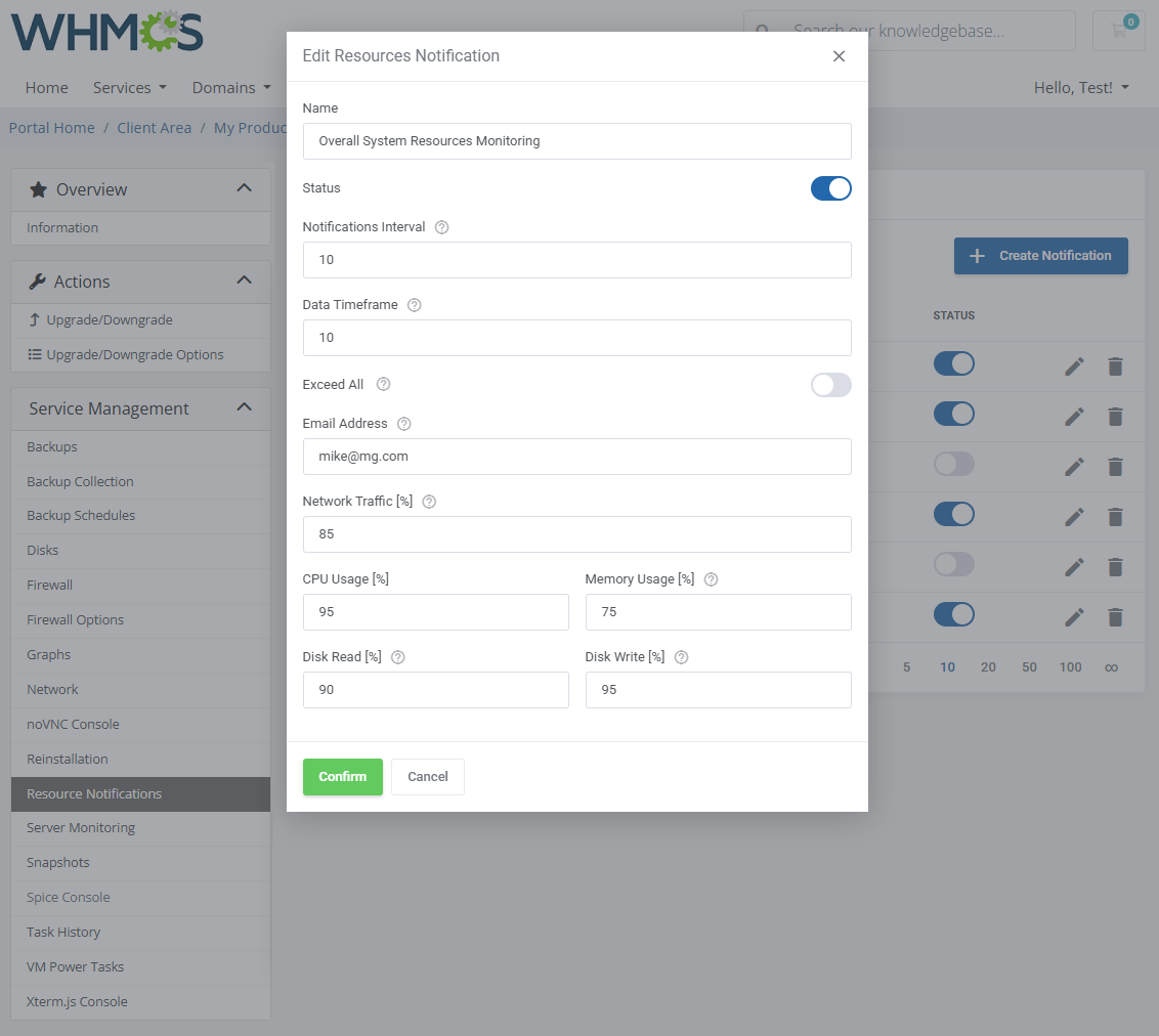 Proxmox VE VPS & Cloud For WHMCS: Module Screenshot 22