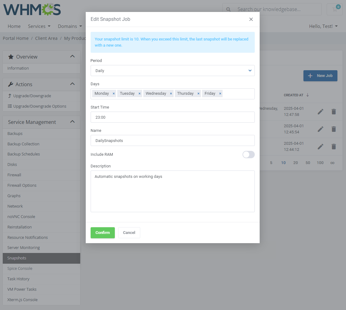 Proxmox VE VPS & Cloud For WHMCS: Module Screenshot 26