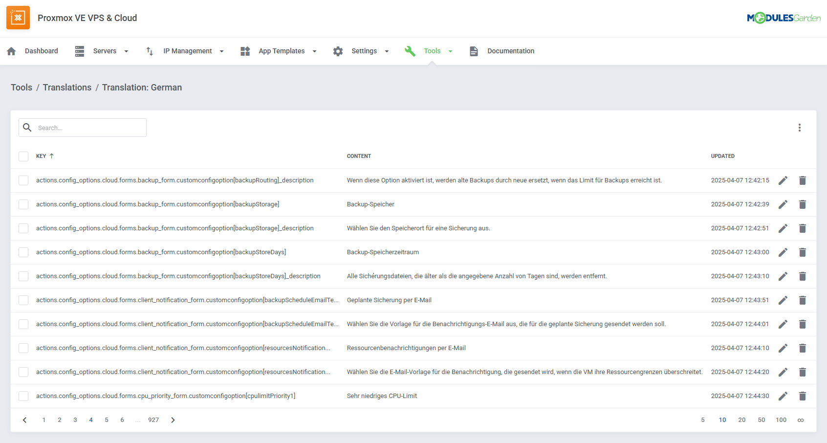 Proxmox VE VPS & Cloud For WHMCS: Module Screenshot 71