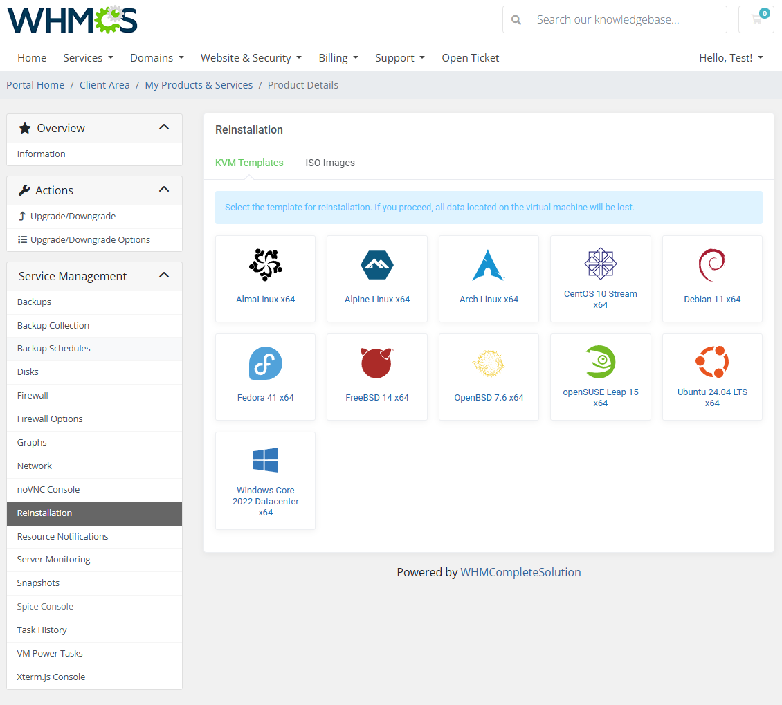 Proxmox VE VPS & Cloud For WHMCS: Module Screenshot 19