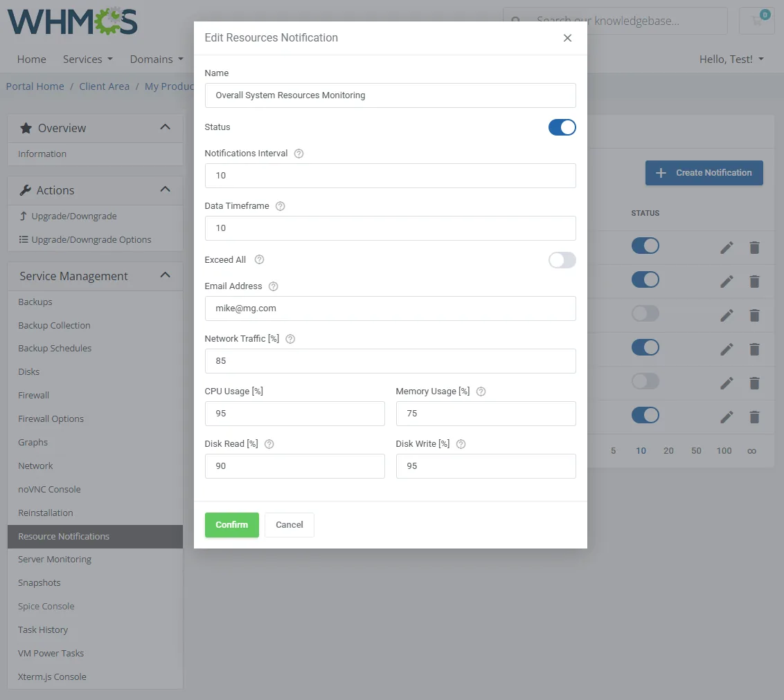 Proxmox VE VPS & Cloud For WHMCS: Module Screenshot 22