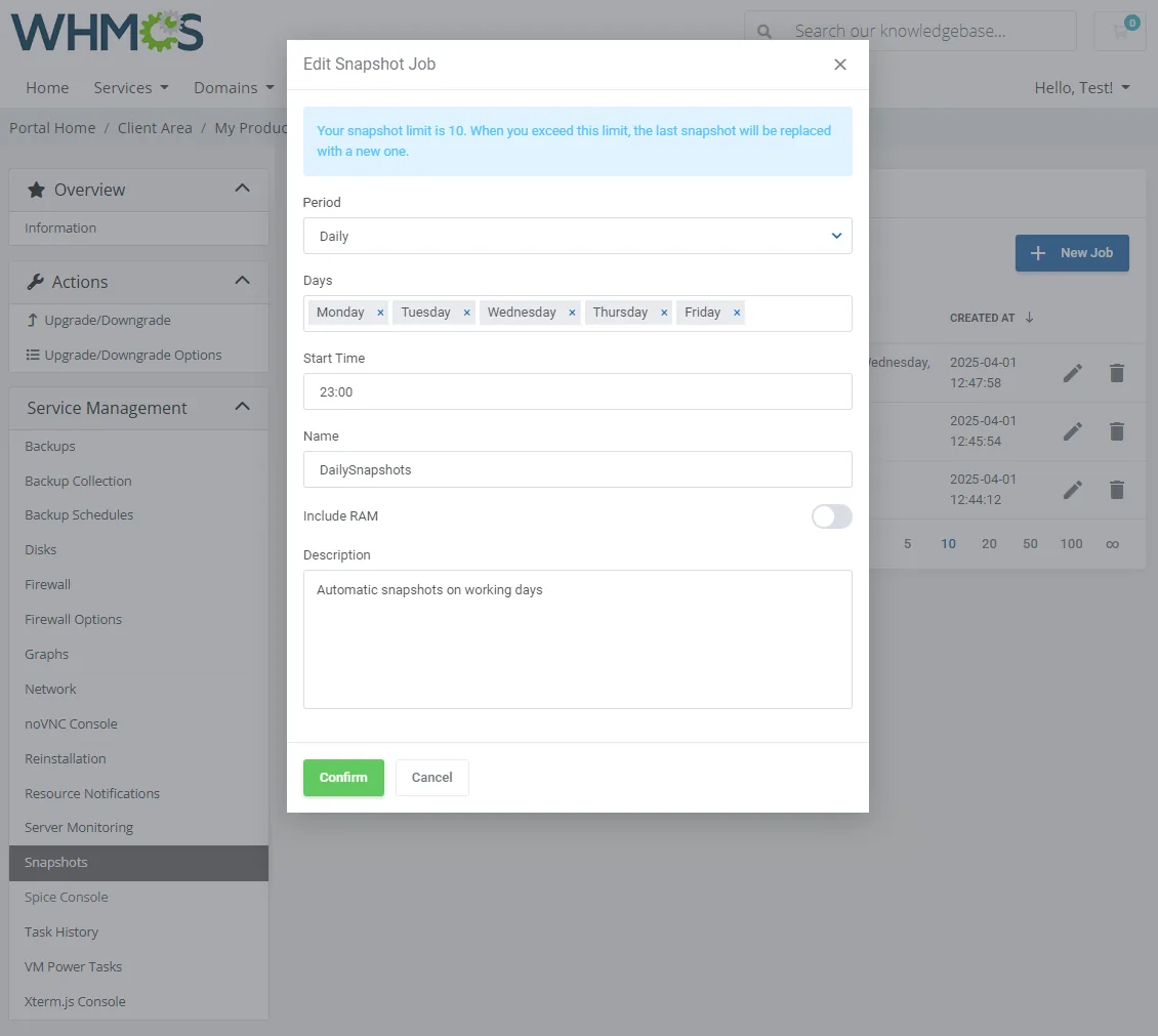 Proxmox VE VPS & Cloud For WHMCS: Module Screenshot 26