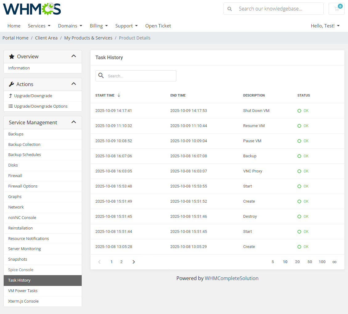 Proxmox VE VPS & Cloud For WHMCS: Module Screenshot 27