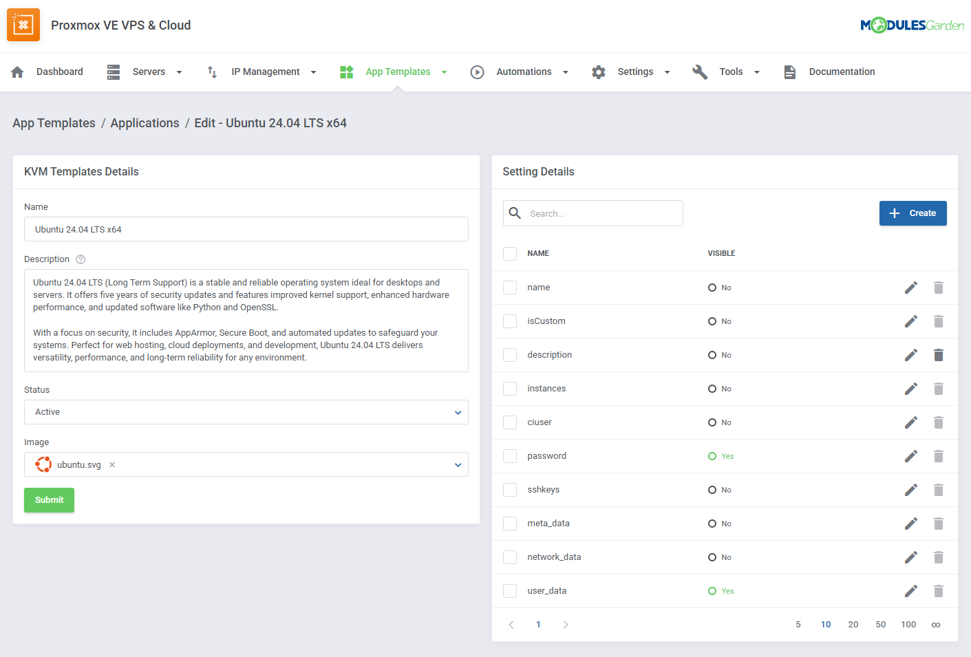Proxmox VE VPS & Cloud For WHMCS: Module Screenshot 50