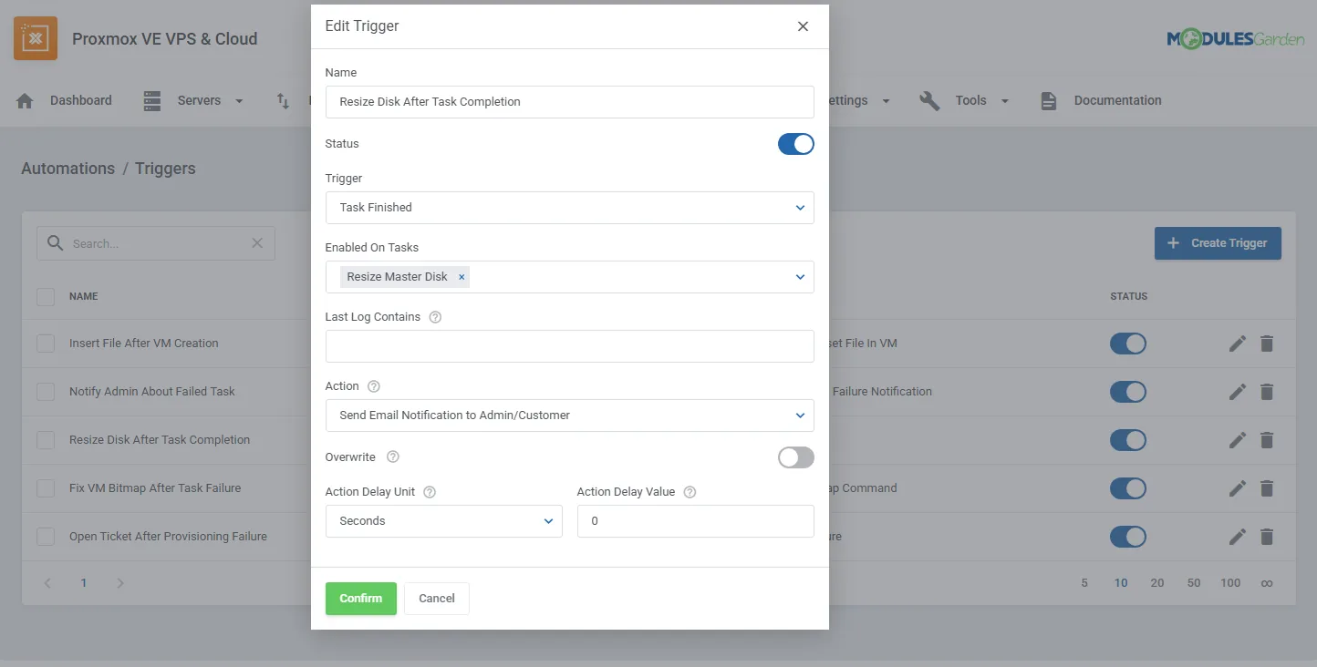 Proxmox VE VPS & Cloud For WHMCS: Module Screenshot 56