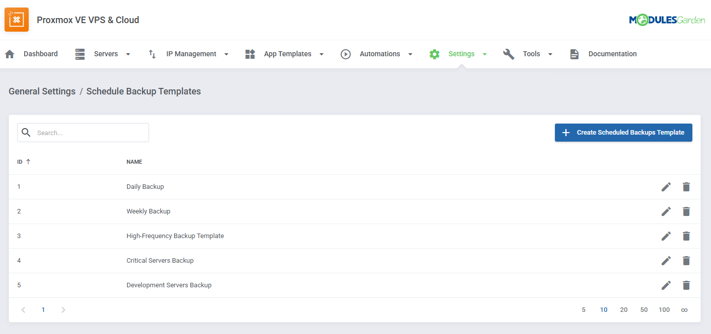 Proxmox VE VPS & Cloud For WHMCS: Module Screenshot 59