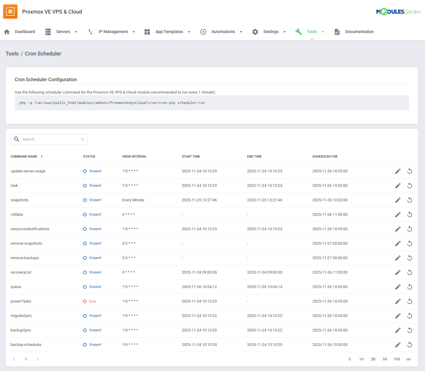 Proxmox VE VPS & Cloud For WHMCS: Module Screenshot 66