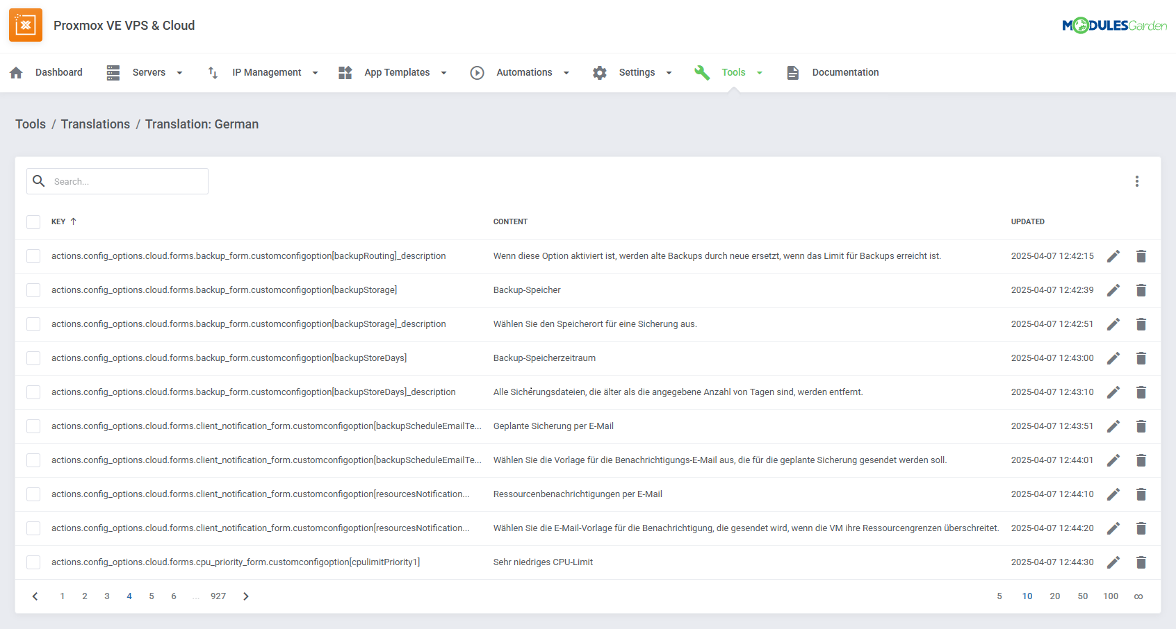 Proxmox VE VPS & Cloud For WHMCS: Module Screenshot 70