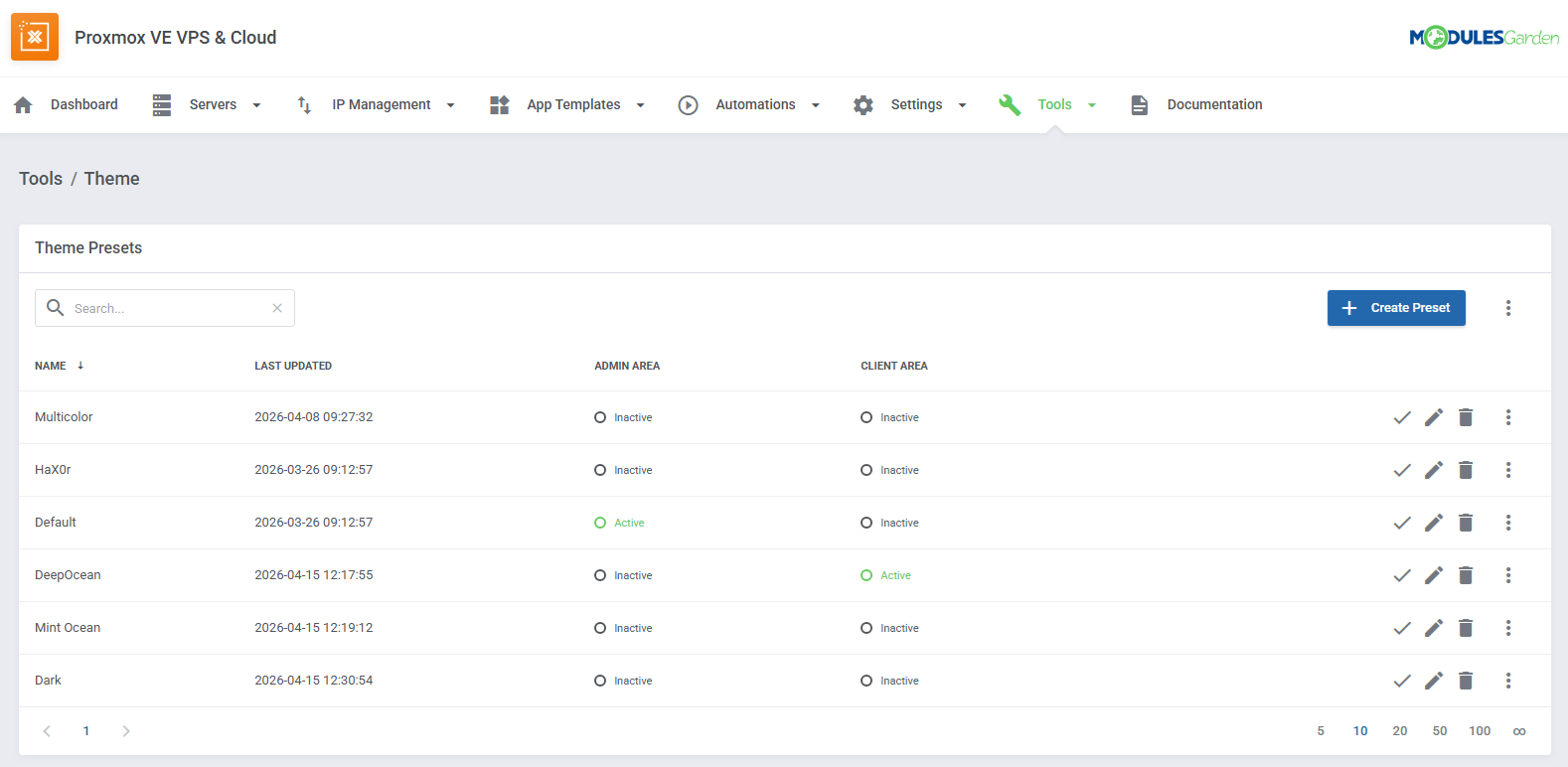 Proxmox VE VPS & Cloud For WHMCS: Module Screenshot 71
