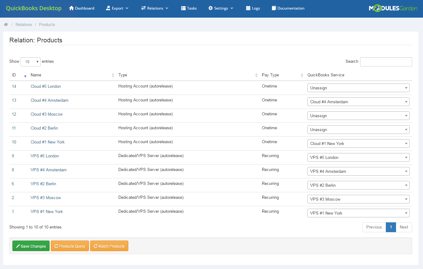 QuickBooks Desktop For WHMCS: Module Screenshot 10