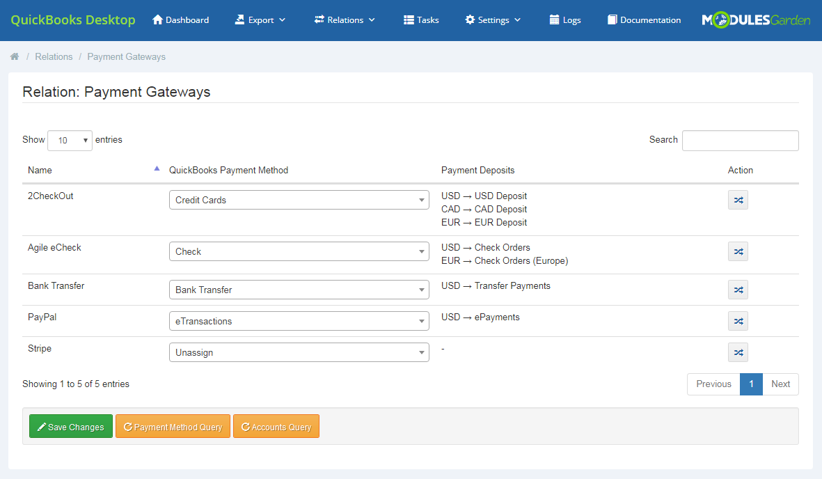 QuickBooks Desktop For WHMCS: Module Screenshot 16