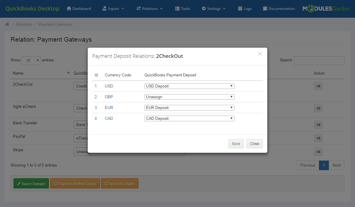 QuickBooks Desktop For WHMCS: Module Screenshot 17