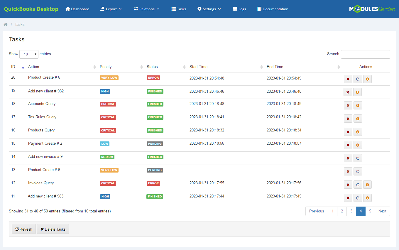 QuickBooks Desktop For WHMCS: Module Screenshot 21