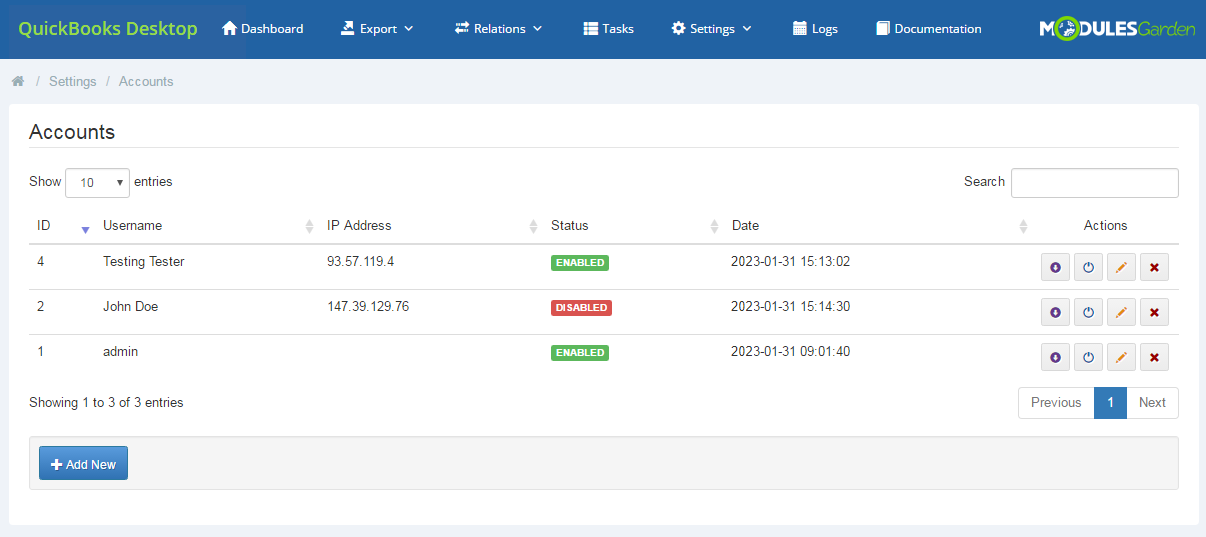 QuickBooks Desktop For WHMCS: Module Screenshot 23