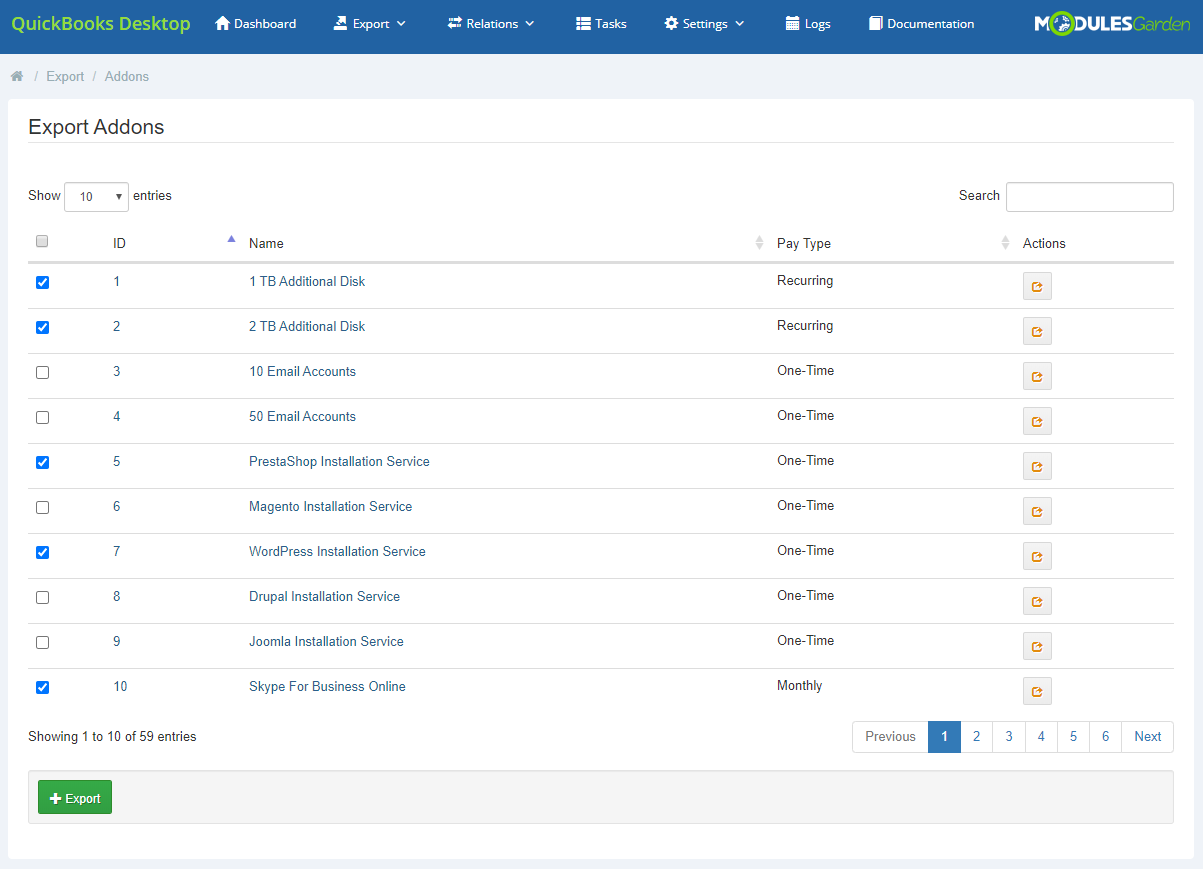 QuickBooks Desktop For WHMCS: Module Screenshot 7